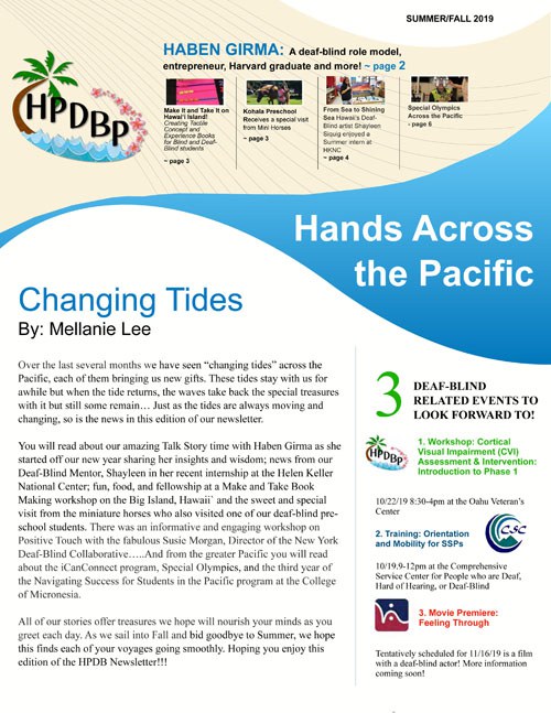 Hands Across the Pacific Newsletter: Summer – Fall 2019