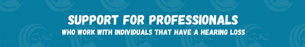 Support for Professionals who work with individuals that have a hearing loss