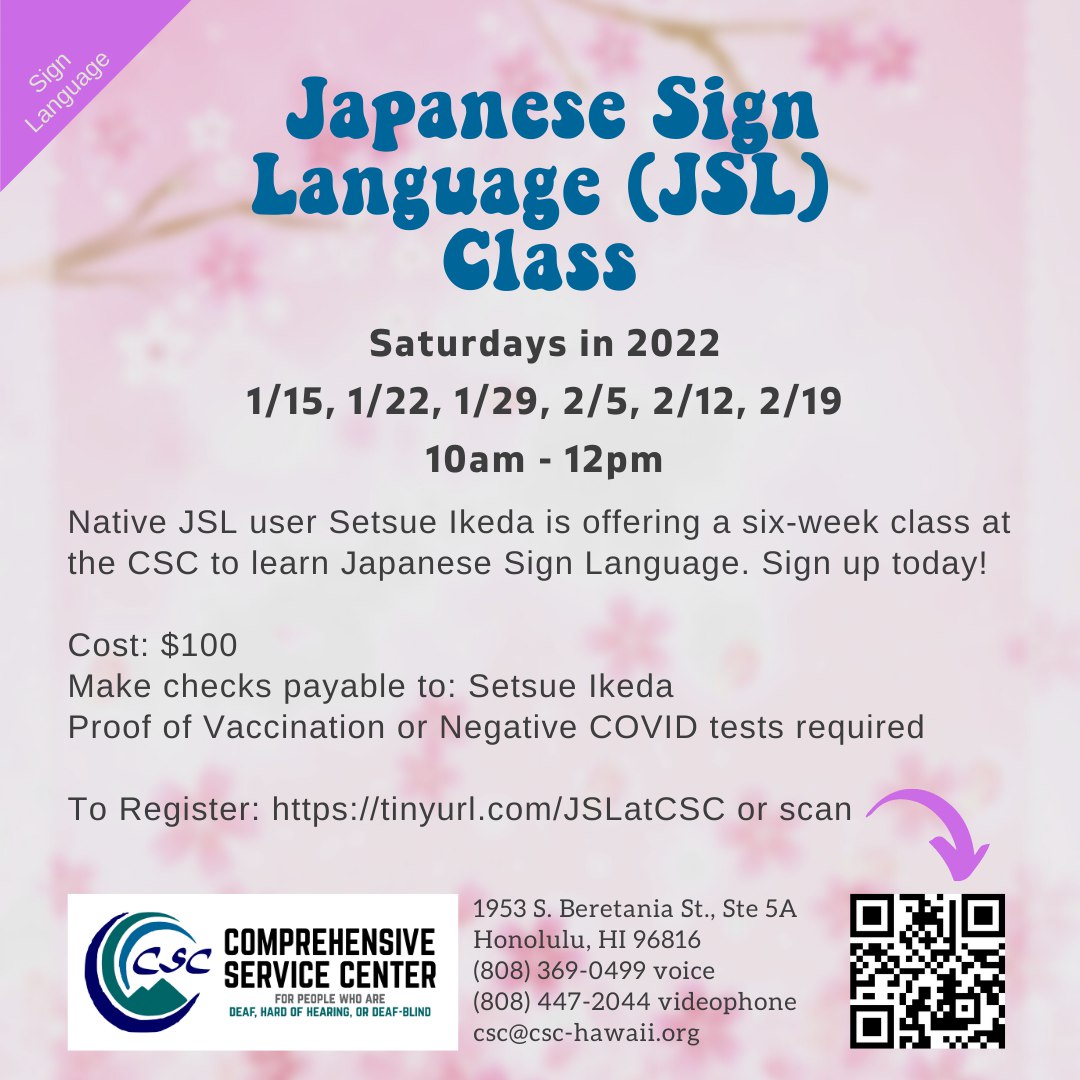 Japanese Sign Language (JSL) Class