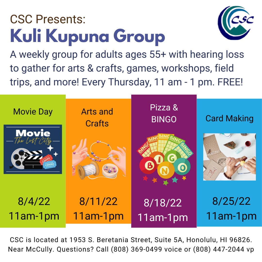 Kuli Kupuna Group: August 2022