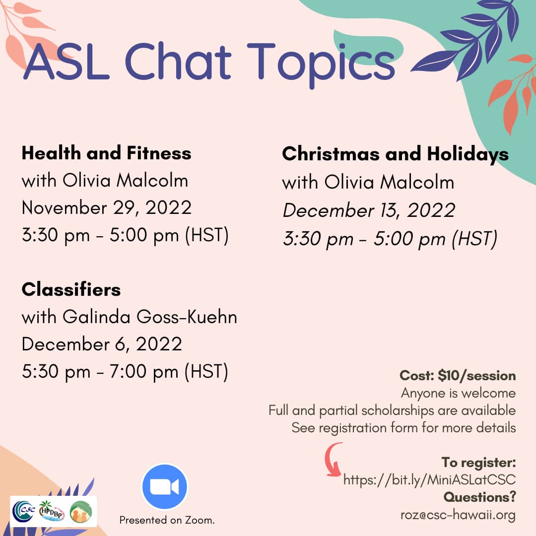 ASL Chat Topics Flyer