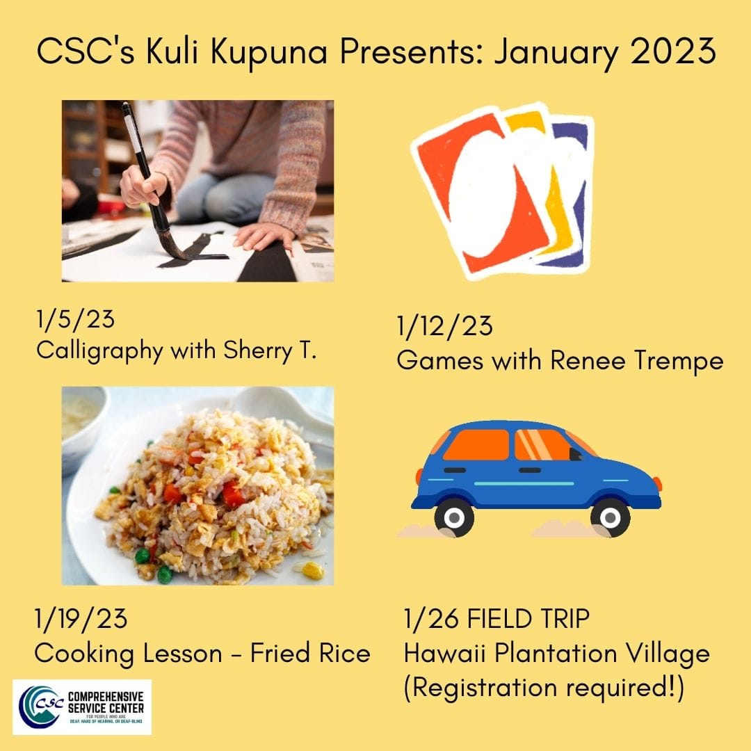 Kupuna Group Events Flyer