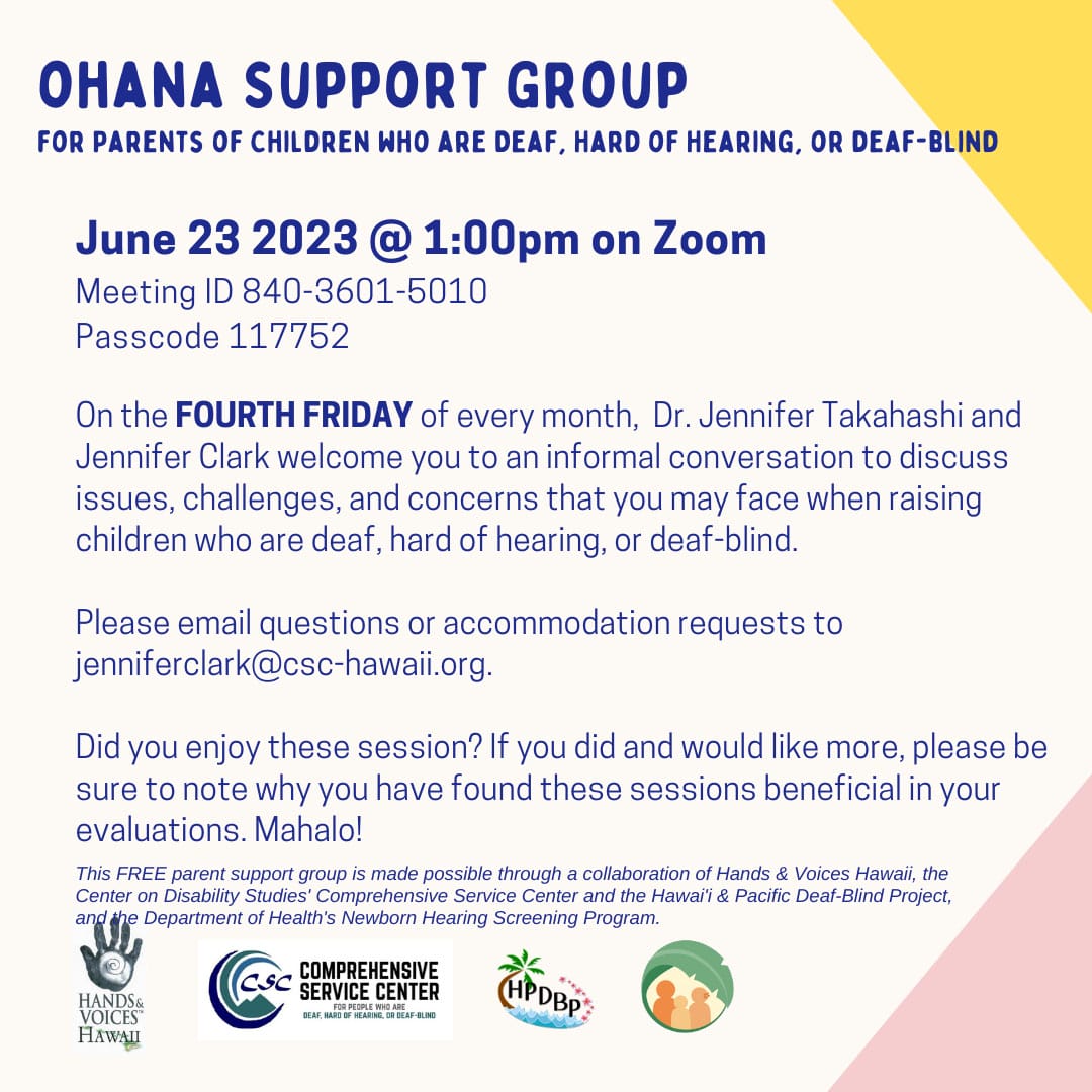 Ohana Support Group Flyer - June 2023