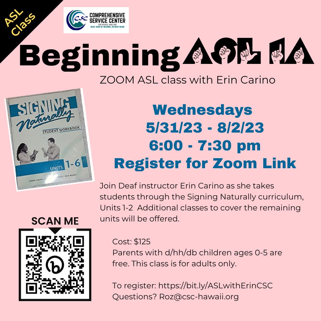 Beginning ASL 1A Flyer
