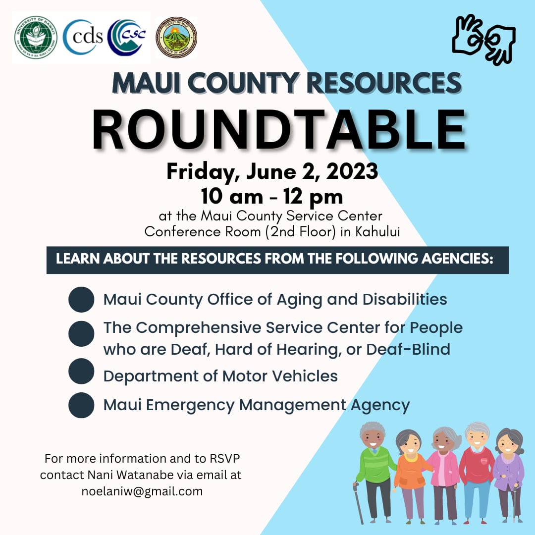 Maui County Resources Roundtable Flyer