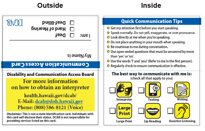 Communication Access Card
