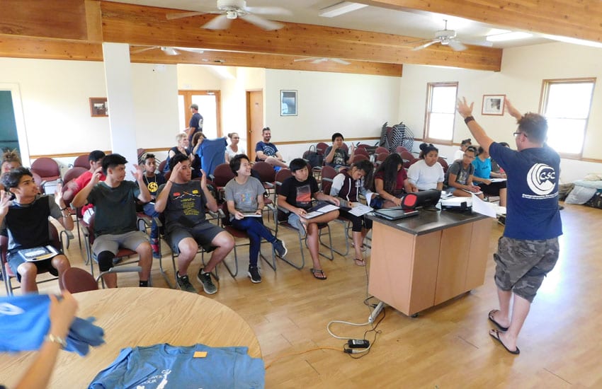 Photo: Camp Manoa participants in the classroom