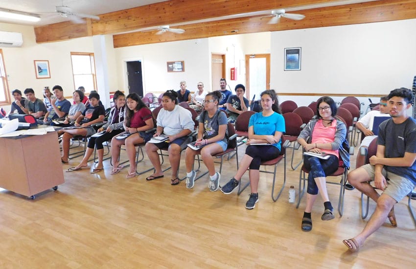 Photo: Camp Manoa participants in the classroom