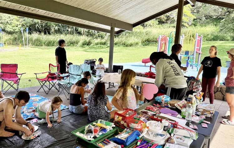Photo: Students at Art in the Park