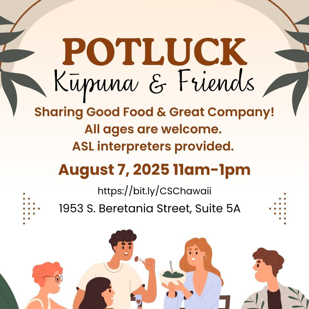 Potluck: Kupuna and Friends Flyer