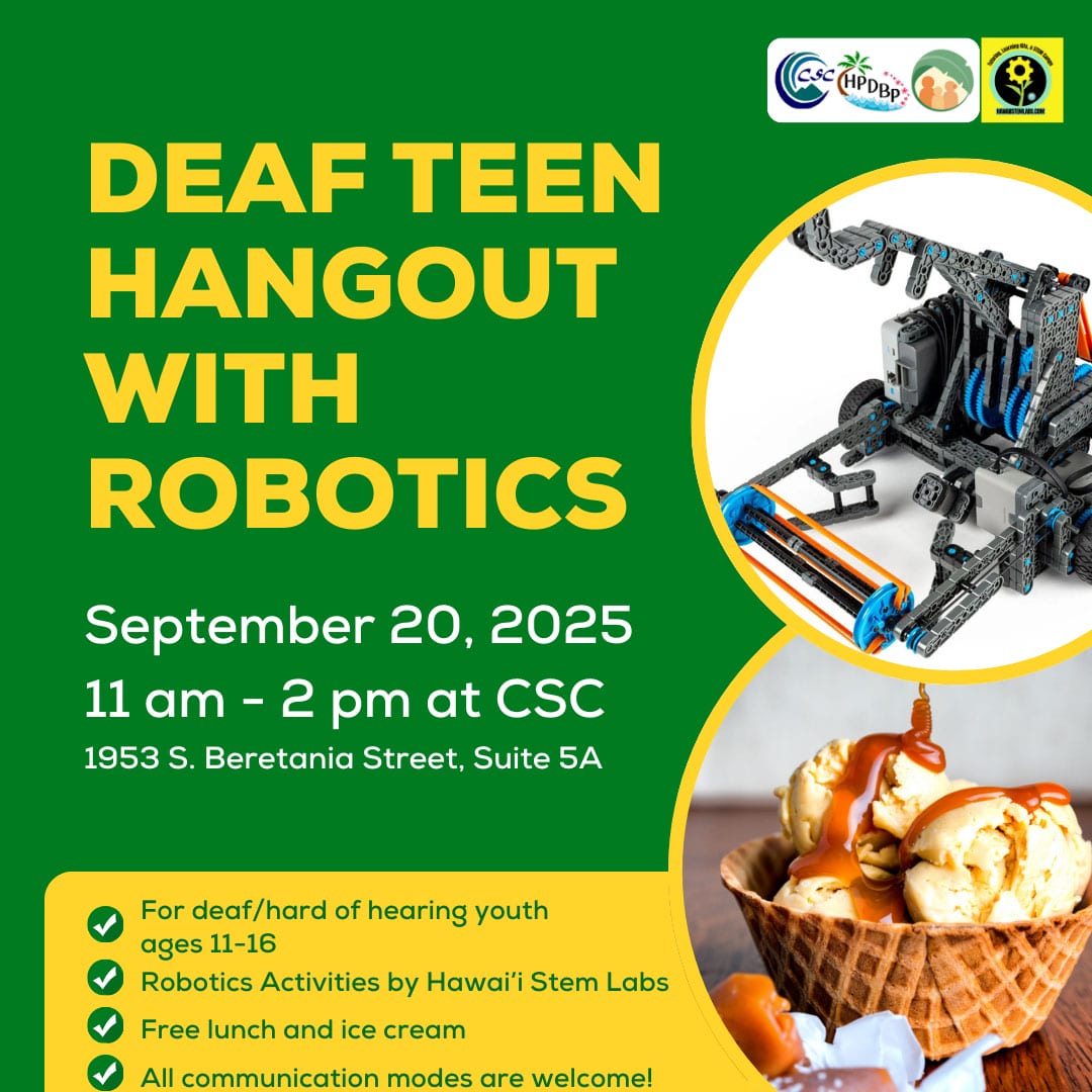 Deaf Teen Hangout Flyer